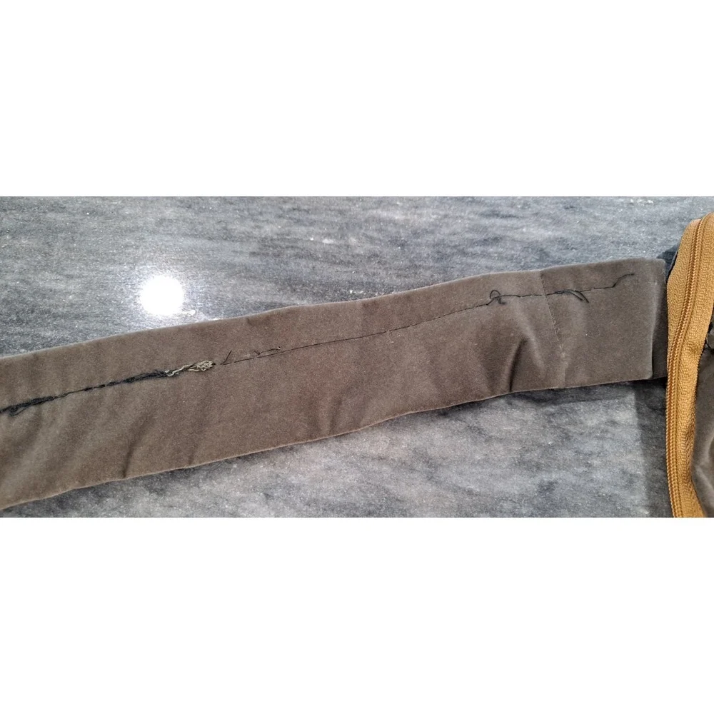 Large‎ Grey Velvet Zippered Tote Bag With Green And Red Embroidered Camels